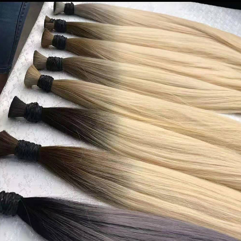 Blonde 613 Human Hair Bulk Bundles faux locks crochet extension curly human40 inch raw indian virgin hair vendor