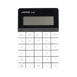 Factory large screen button calculator dual power solar calculator