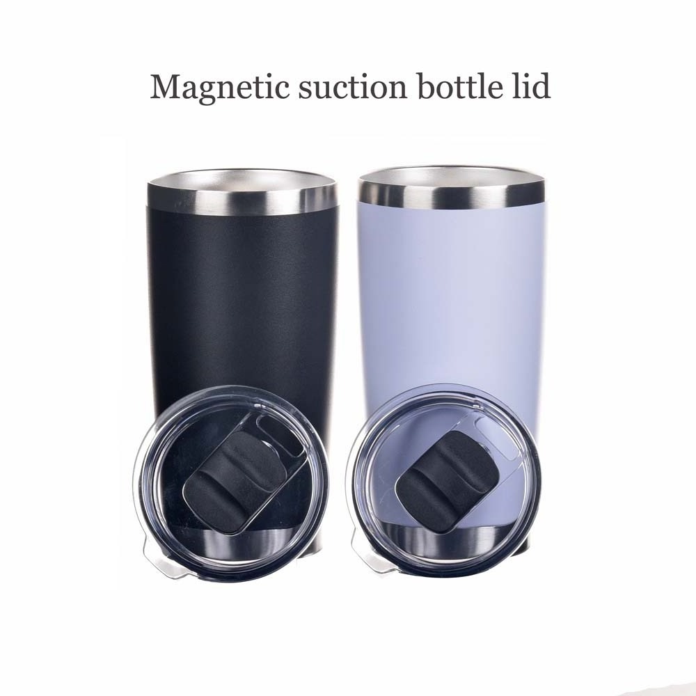 wholesale double wall stainless steel 20oz yeticool tumblers cups with magnetic slide lid powder coated coffee tumbler 20 oz