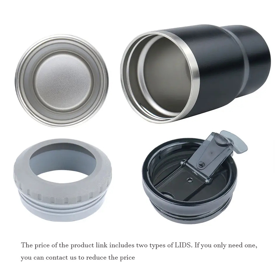 Customized Outdoor Portable 4 in 1 double wall vacuum Insulated Stainless Steel 14oz Beer Can Holder Bottle Cooler