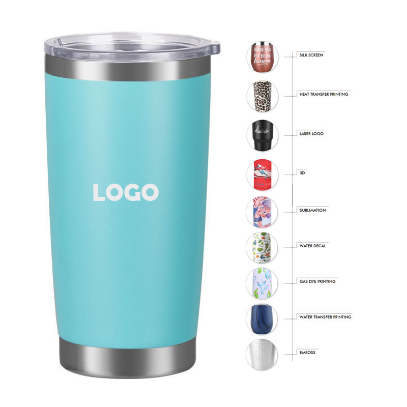 Custom 20oz Stainless Steel Thermal Mug Double Wall Insulated Vacuum Tumbler With Magnetic Slide Lid