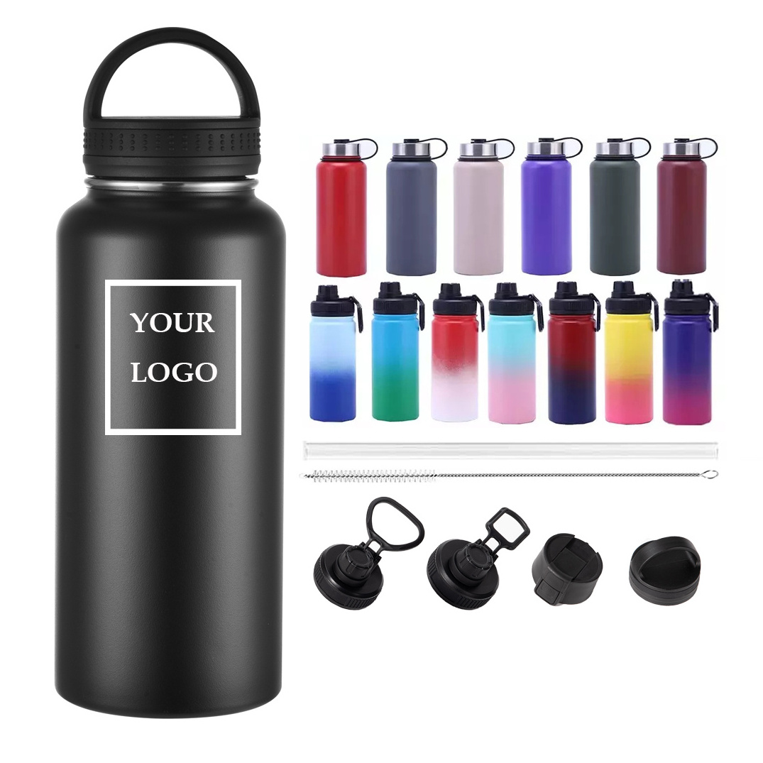 Custom Logo 12-64 Oz bouteille deau Seal Sports Sublimation Insulated Stainless Steel Thermos cup Vacuum Flasks Water Bottle