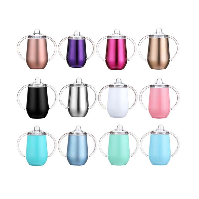 NXF Custom 10oz Kids Stainless Steel Sippy Cups Insulated Double Wall  Baby Tumblers with Handles for Sublimation