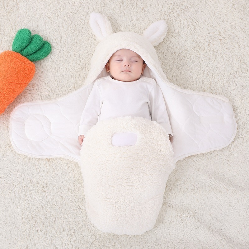 Infant Products Newborn Sleep Sack Soft Rabbit Shaped Plush Baby Sleeping Bag Stroller Wrap