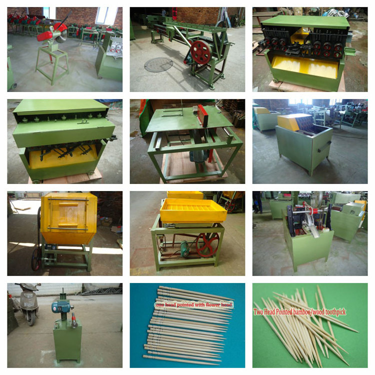 Factory complete automatic high quality wood bamboo toothpick production making machine manufacturing food skewer