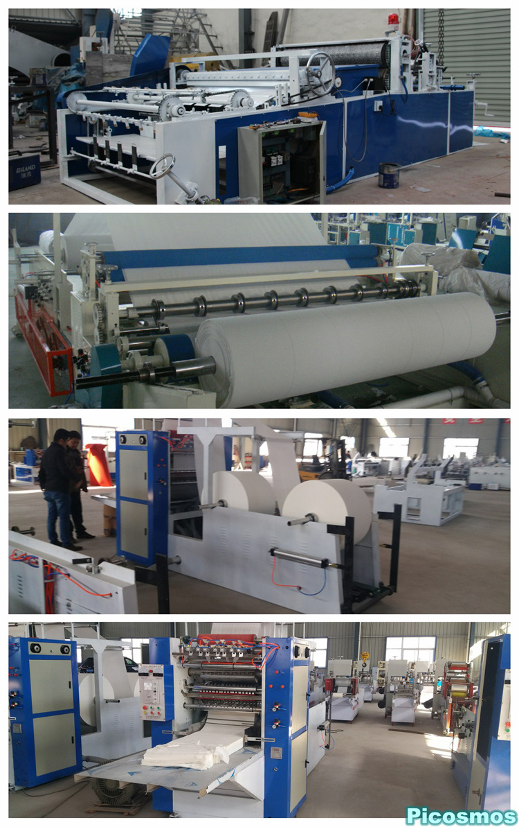 Automatic toilet paper rewinder n fold facial tissue napkin production line z fold paper towel machine