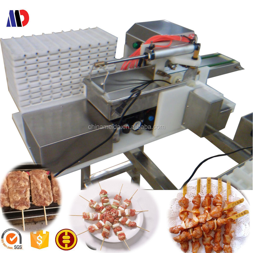 Automatic shish souvlaki kebab skewer machine satay meat skewer machine Mutton shashlik machine