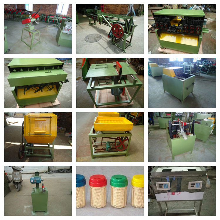 Factory complete automatic high quality wood bamboo toothpick production making machine manufacturing food skewer