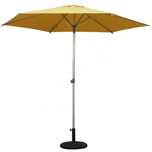 Mefo Garden 2.5/2.7m Yellow Folding Center Pole Parasol Sun Umbrella For Beach