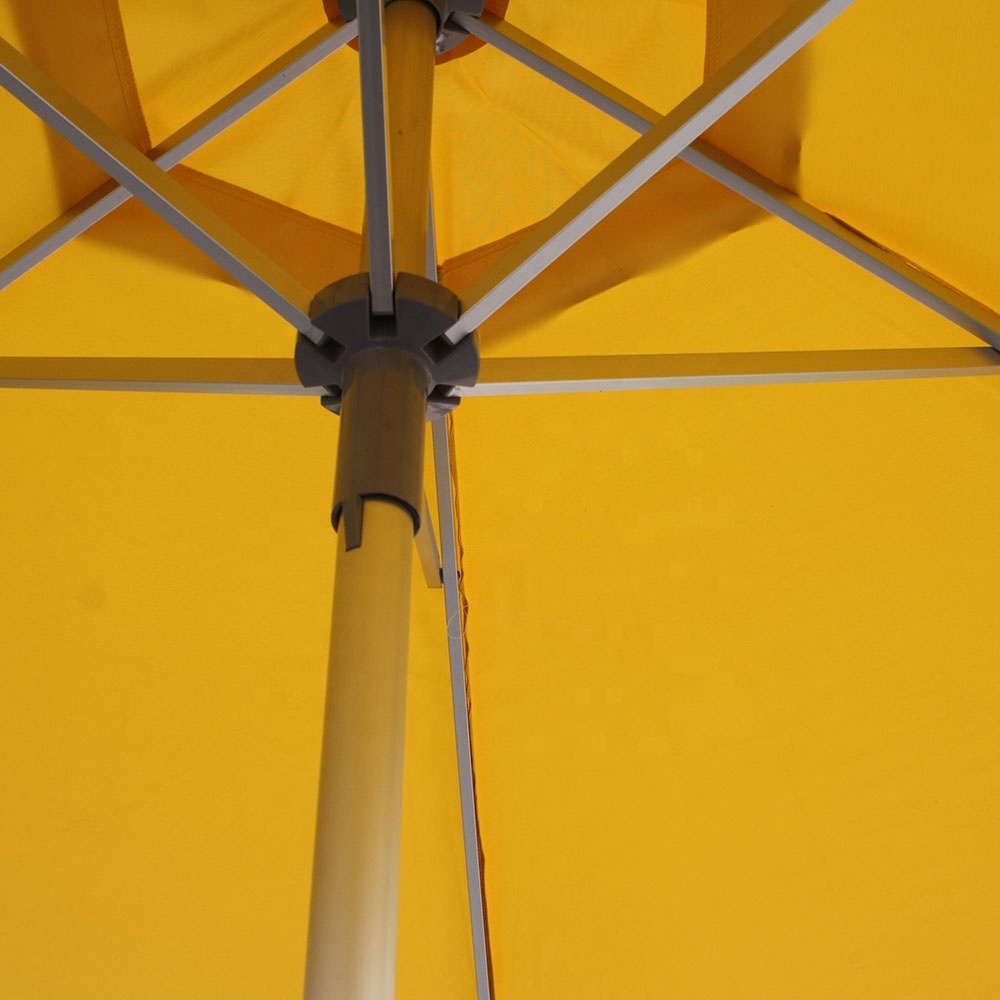 Mefo Garden 2.5/2.7m Yellow Folding Center Pole Parasol Sun Umbrella For Beach