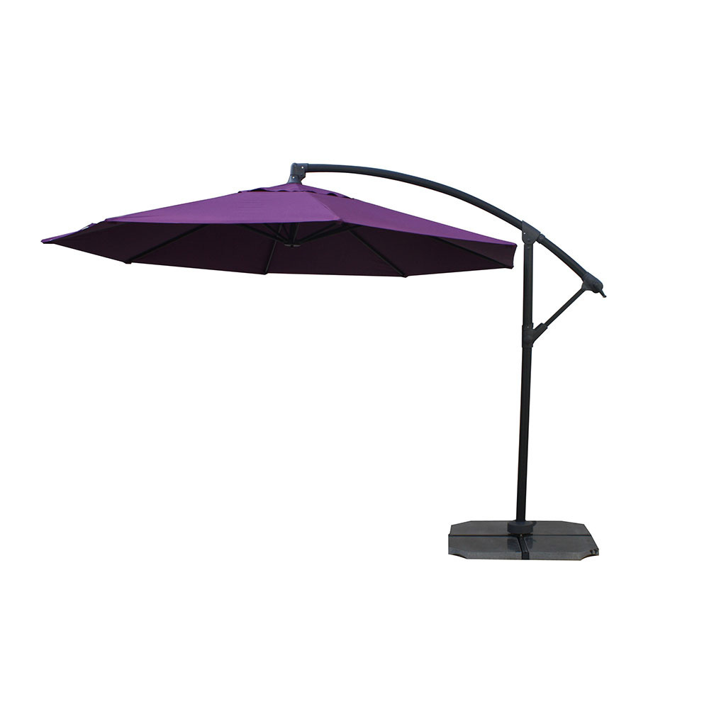 Mefo Garden Sombrilla Quitasol Dia 4/5m  Purple Hanging Banana Cantilever Shade Umbrellas Patio Parasol For Pool Or Beach