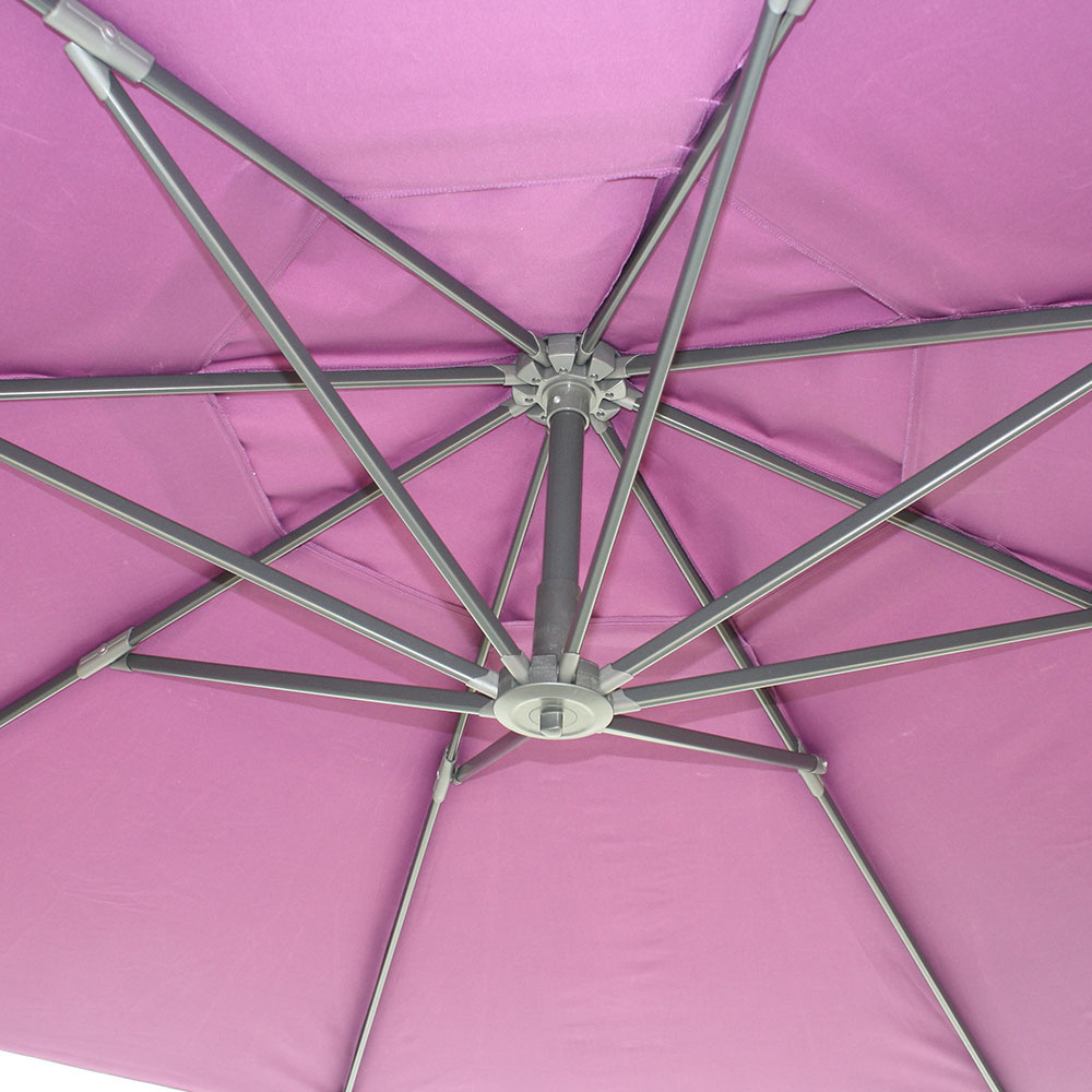 Mefo Garden Sombrilla Quitasol Dia 4/5m  Purple Hanging Banana Cantilever Shade Umbrellas Patio Parasol For Pool Or Beach