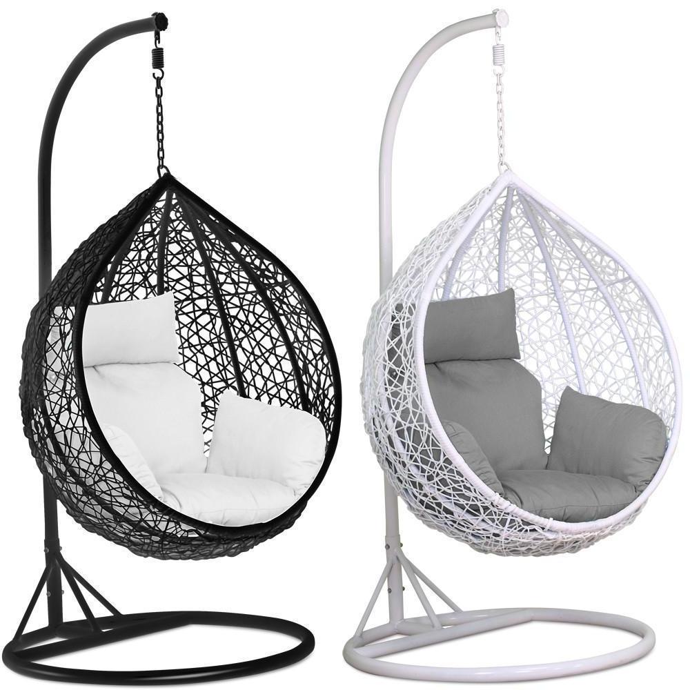 Outdoor Hanging Egg Chair Swing With Stand Garden Furniture