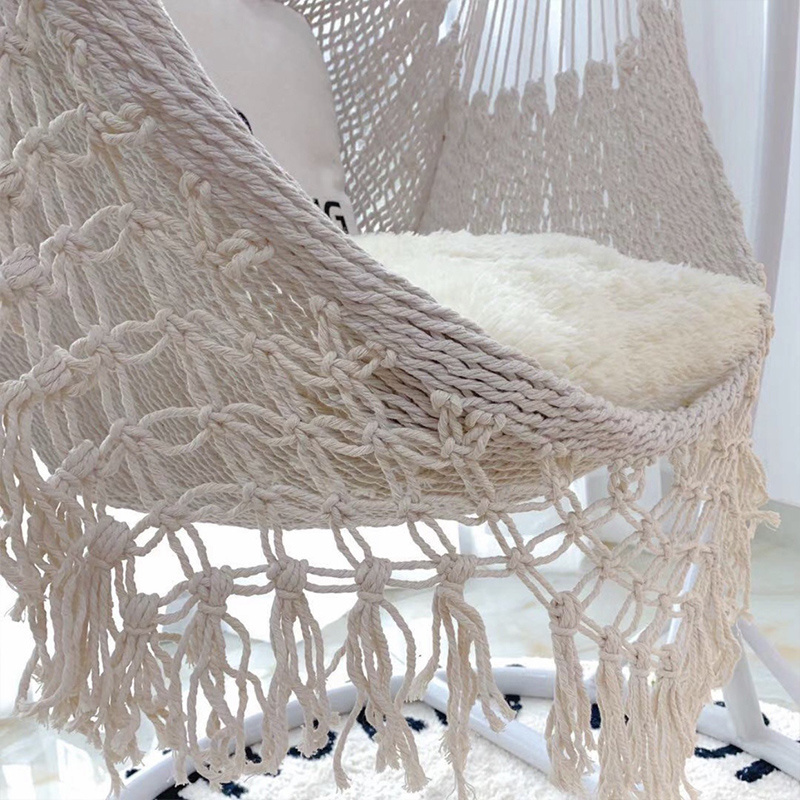 Outdoor Hammock Chairs Swinging Chair With Tassel for Two Person