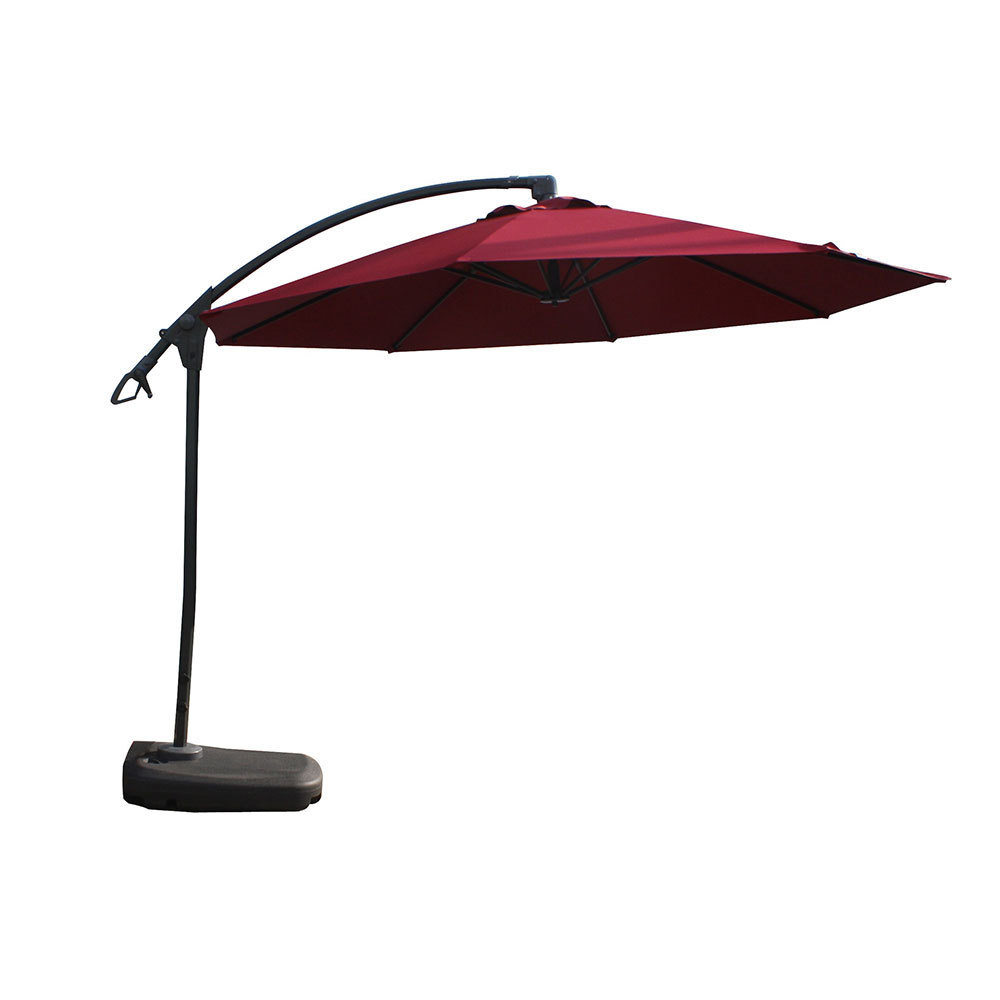 Mefo Garden Aluminium 10ft White Or Red  Big Size With Heavy Duty Base Cantilever Patio Umbrella Parasol