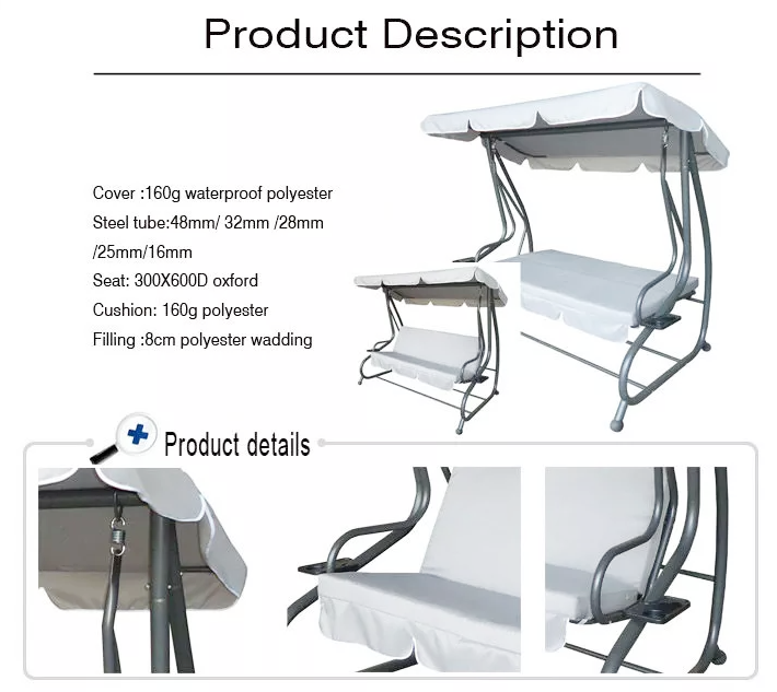 3 Seats Garden Furniture Patio Chair Swing Outdoor Furniture