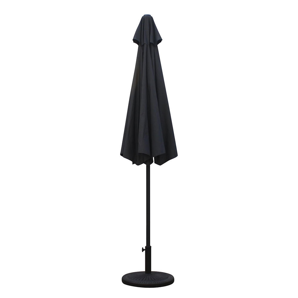 Mefo Garden Sombrillas Para Jardin Dia 2.7/3m Center Pole Black With Lights Beach Patio Parasol Umbrella