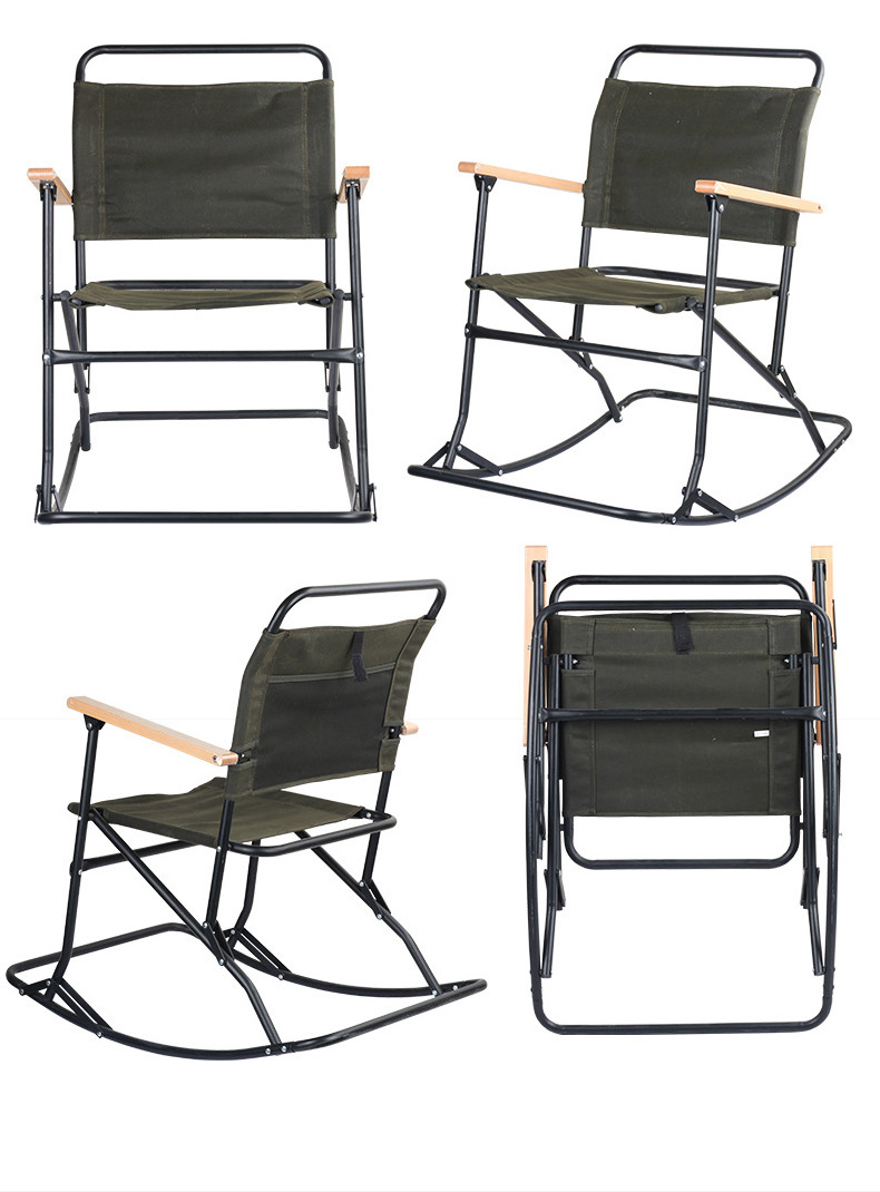 Hot Sale New Leisure Armrest Patio Folding Camping Beach Rocking Chair