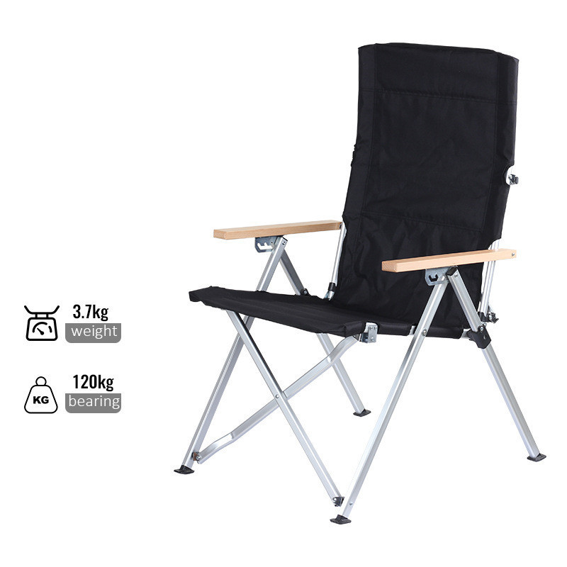 High Quality Outdoor Lightweight Retro Chair Reclining Patio Folding Camping Beach Chair