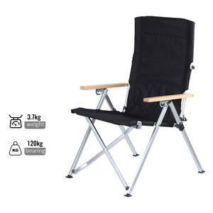 High Quality Outdoor Lightweight Retro Chair Reclining Patio Folding Camping Beach Chair