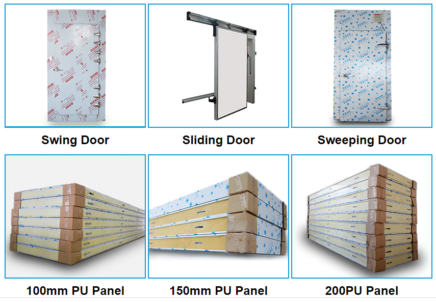 New Blast Freezer Copeland Compressor Easy Operation 150mm Panel Thickness Cold Storage Room for Restaurants