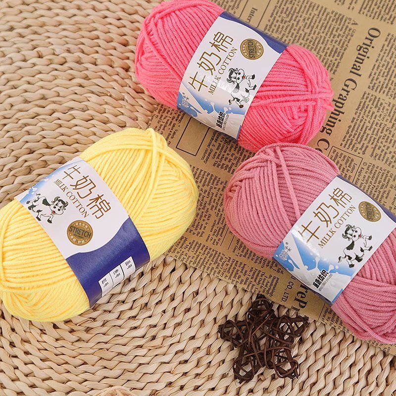 Yarn 5ply Milk Cotton Shoes 2020 New DIY 100% Acrylic Crocheted Knitting Wool Hand Weaving Thread 5 Strands 16 Fancy Yarn Strong