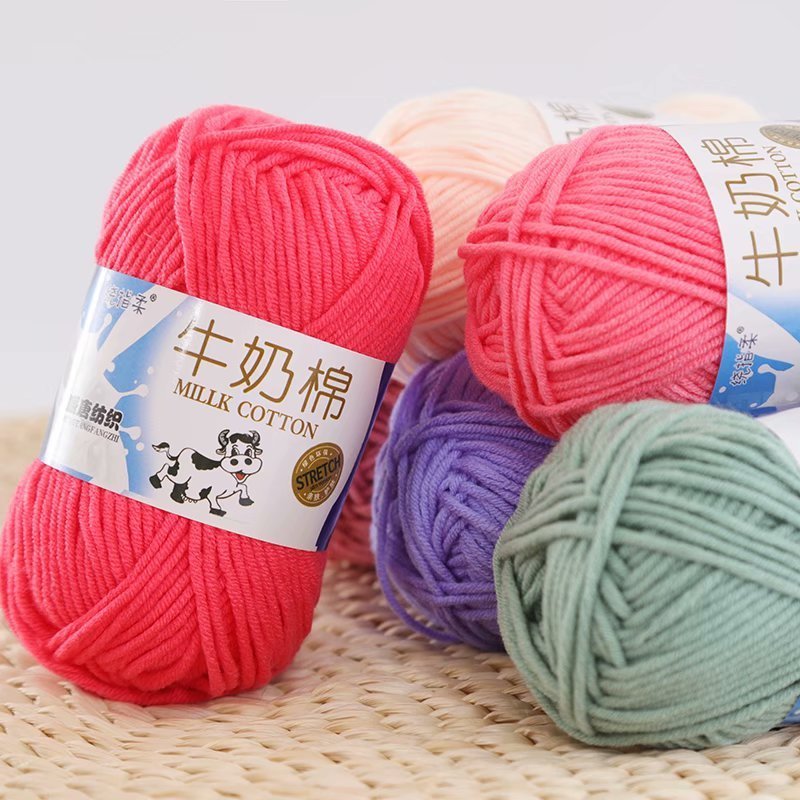 Yarn 5ply Milk Cotton Shoes 2020 New DIY 100% Acrylic Crocheted Knitting Wool Hand Weaving Thread 5 Strands 16 Fancy Yarn Strong