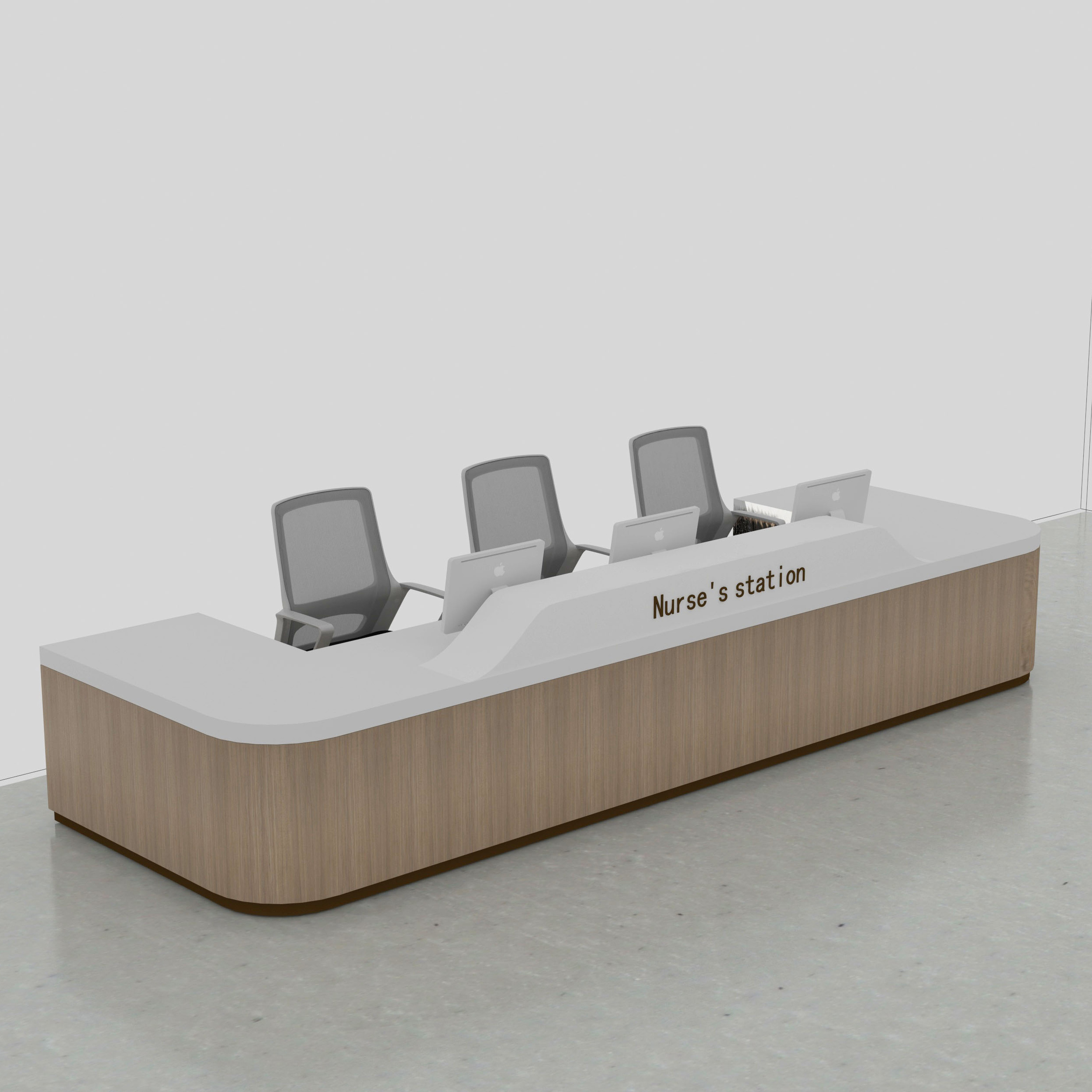 Customized Size Color Solid Surface Stone Hospital Reception Desk White Service Table/Cashier  Calling Station