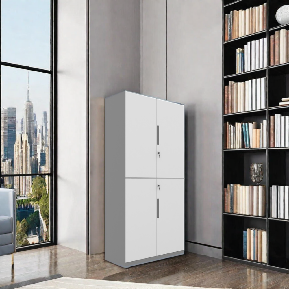 Hot Sale Office Home Furniture Two Section Hanging Door Office Storage Cabinets Steel Filing Cabinet