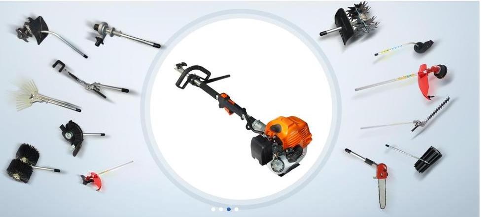 Multifunctional 52CC brush cutter  pole saw hedge trimmer etc