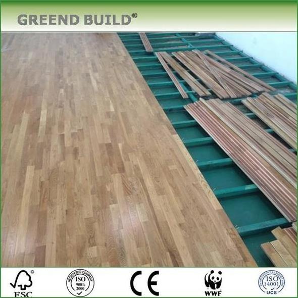 Oak Hardwood Indoor Solid Wood Flooring For Basketball Full System Sports