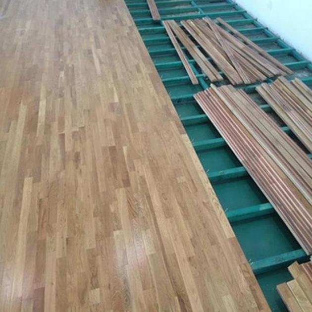 Oak Hardwood Indoor Solid Wood Flooring For Basketball Full System Sports