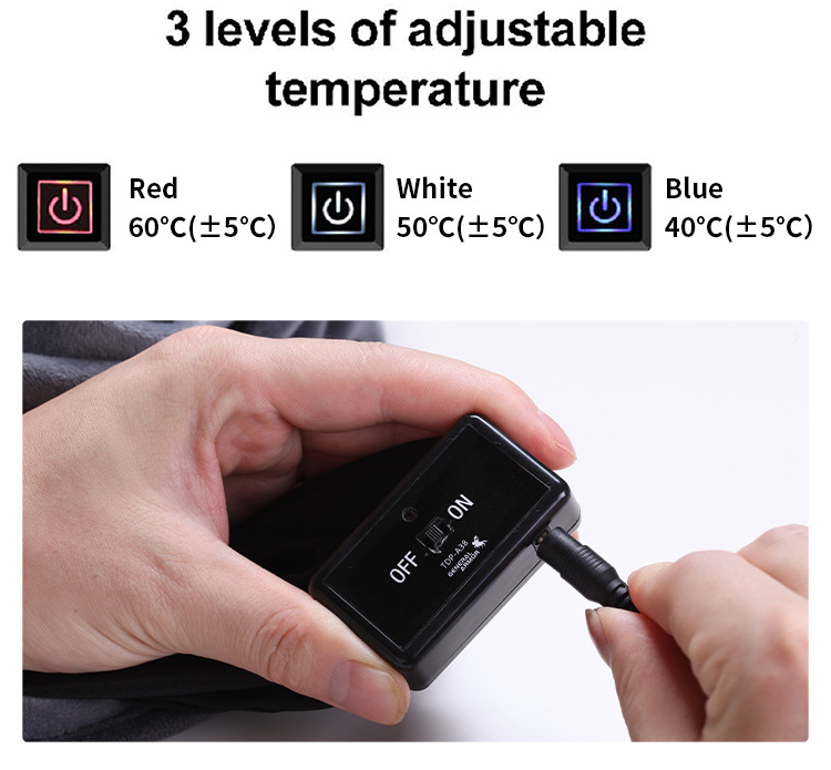 Usb Charging Wearable Heating Throw Blanket Shawl 3 Gears Adjustable electric heated throw electric blanket for winter