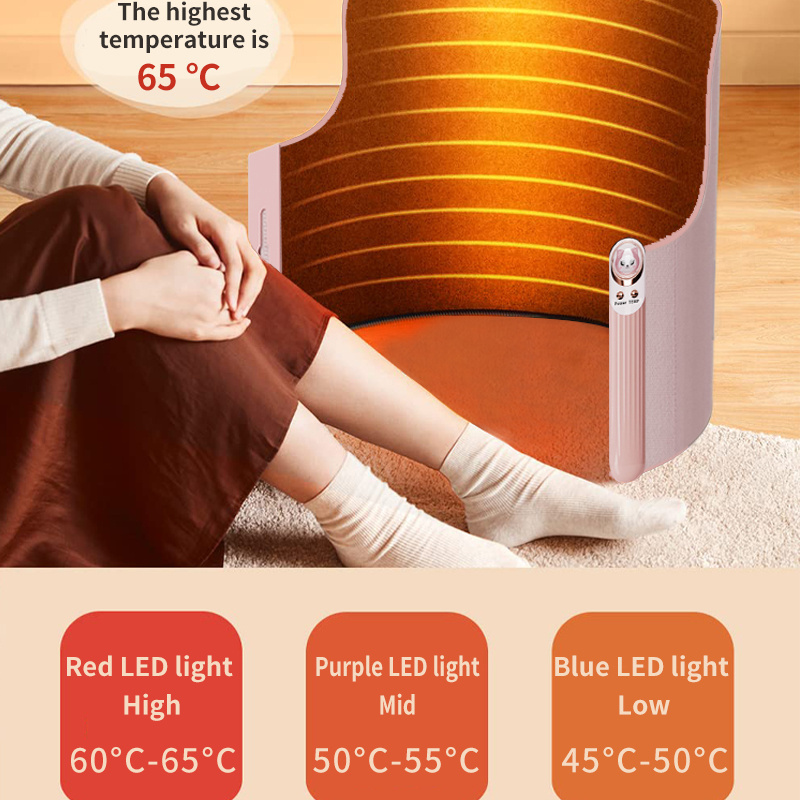 Electric radiant heat panel and overheat protection portable infrared foot warmer back heater easy storage with remove control