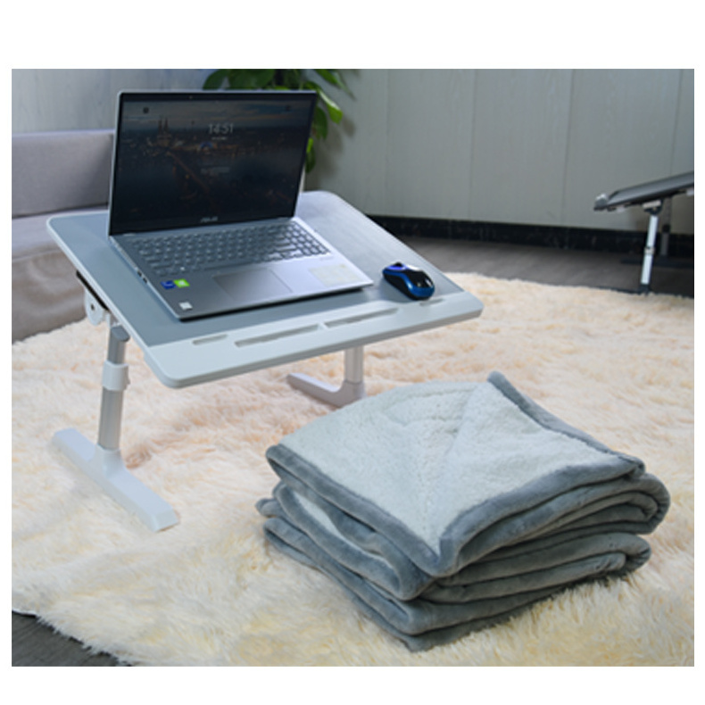 Synthetic Wool fabric 9 heat setting massage table warmer electric heated under blanket For Bed Heating table