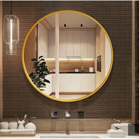 Livingroom Simple Gold Frame Round Wall Mounted Mirror Modern Large Home Decor Mirror