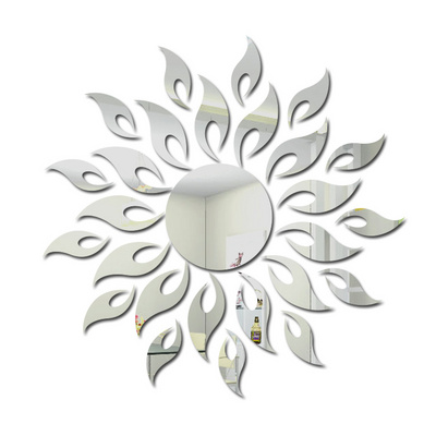 Sun Flower Shape Home Decorative Wall Mirror Stickers