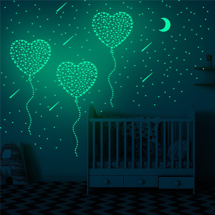 Aliexpress Hot Gift for Kids Wall Decoration Glow Sticker Stars and Moon Wall Stickers