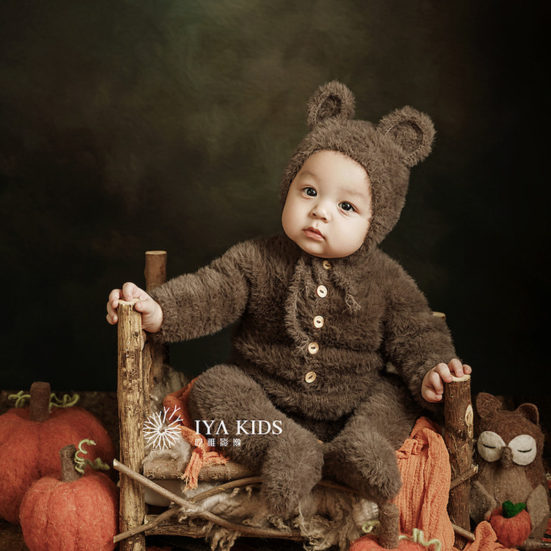 MXRPROPS Hot Sale Wholesale Cute Baby Girl Boutique Clothing 2022 Baby Bear Knitted Suit