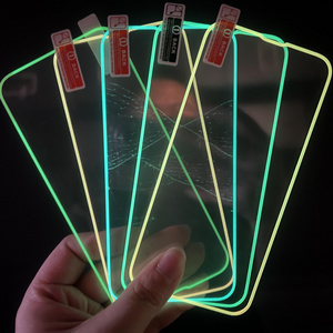 glow in the dark glass luminous tempered glass multi color screen protector for iPhone14 templado micas de vidrio para celulares