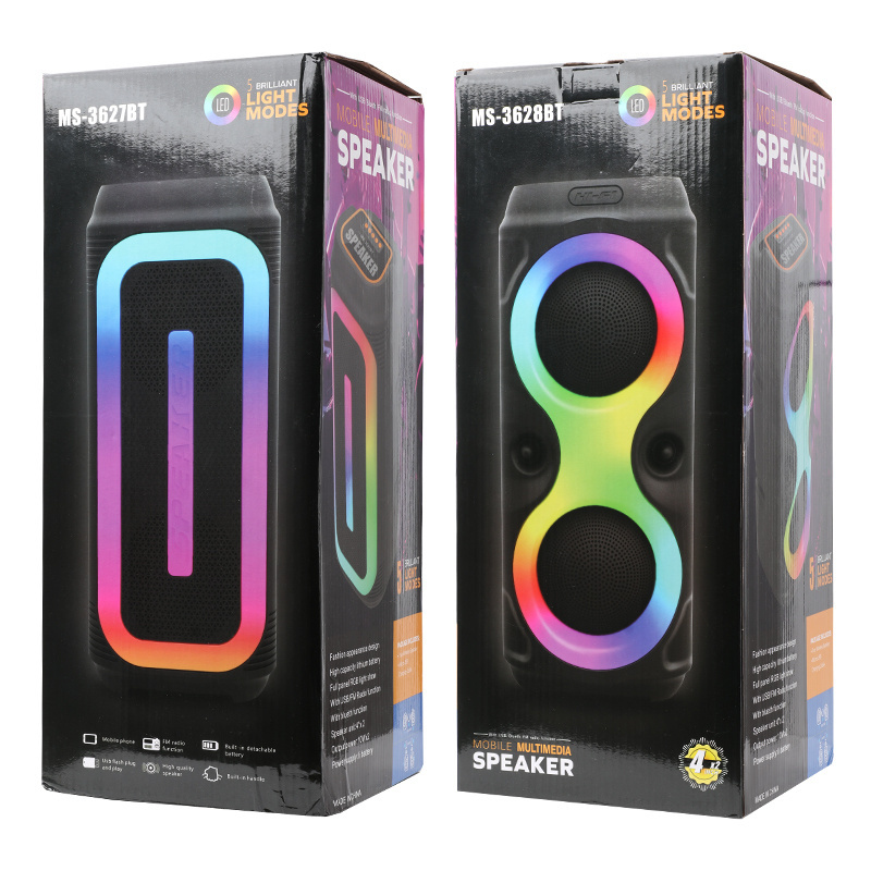 Newest RGB Light Wireless BT Speakers With Wireless Connection/radios/USB Function