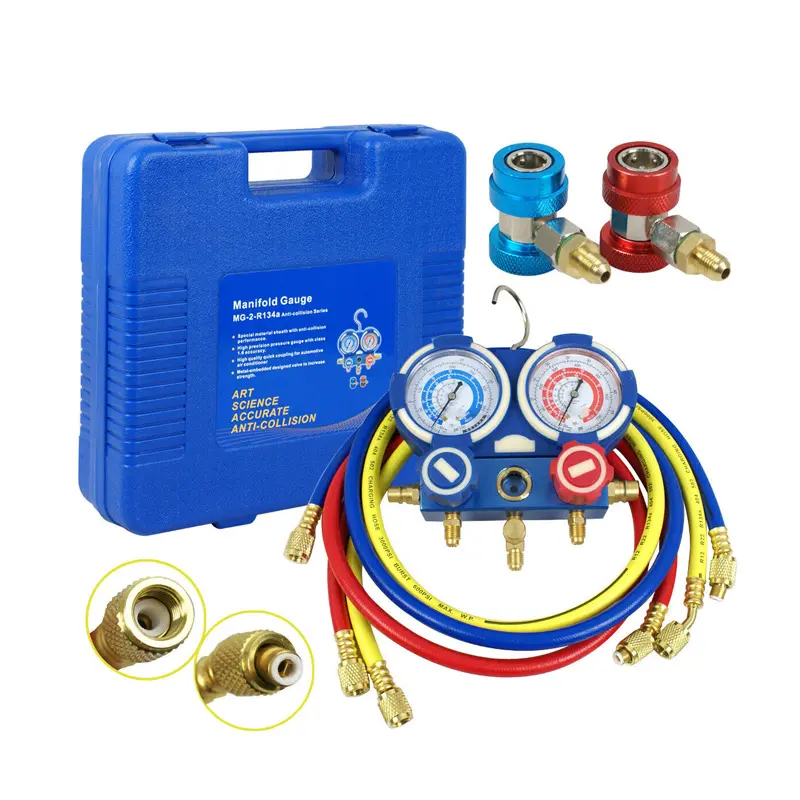 Wholesale Digital Hvac 4 way manifold gauge  Refrigerant Pressure Gauge Set hvac system gauge kit