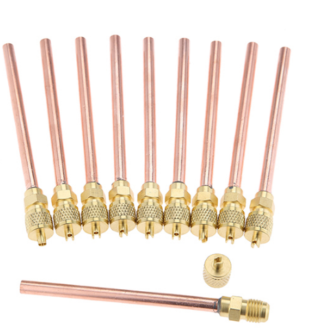 1/4 Copper Charging Valve Access for refrigerationparts and air conditioner