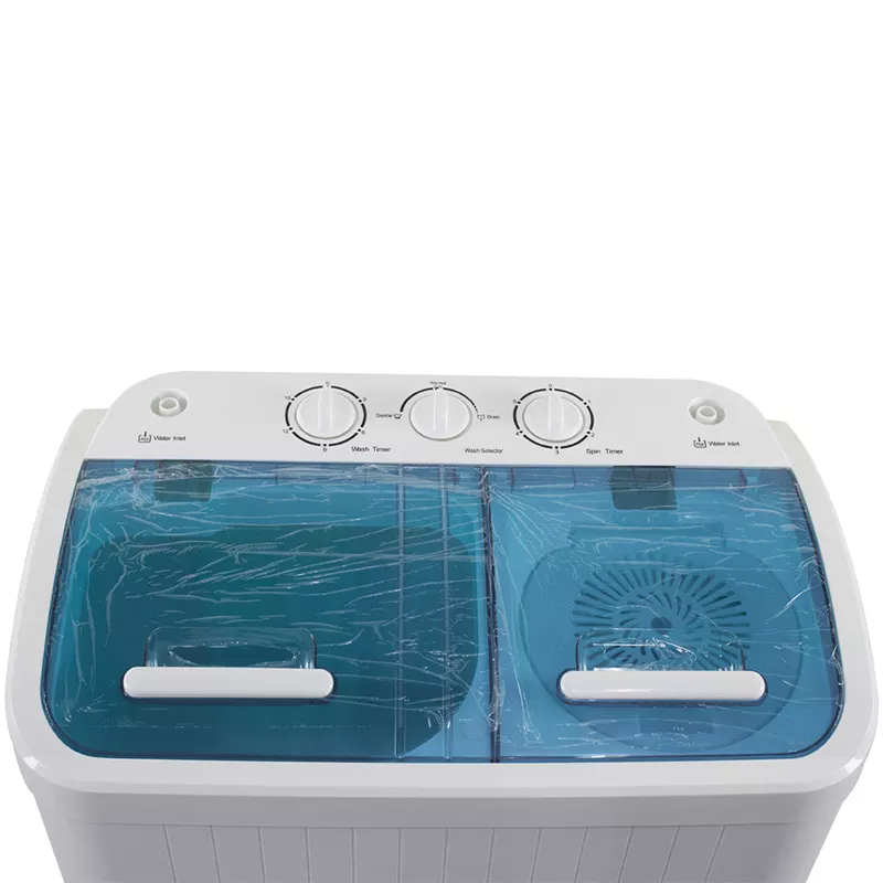 Mini Automatic Washing Machine Has Two Tub For Washing Clothes With Spin Dryer