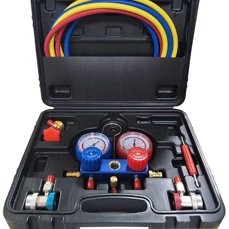 Wholesale Digital Hvac 4 way manifold gauge  Refrigerant Pressure Gauge Set hvac system gauge kit