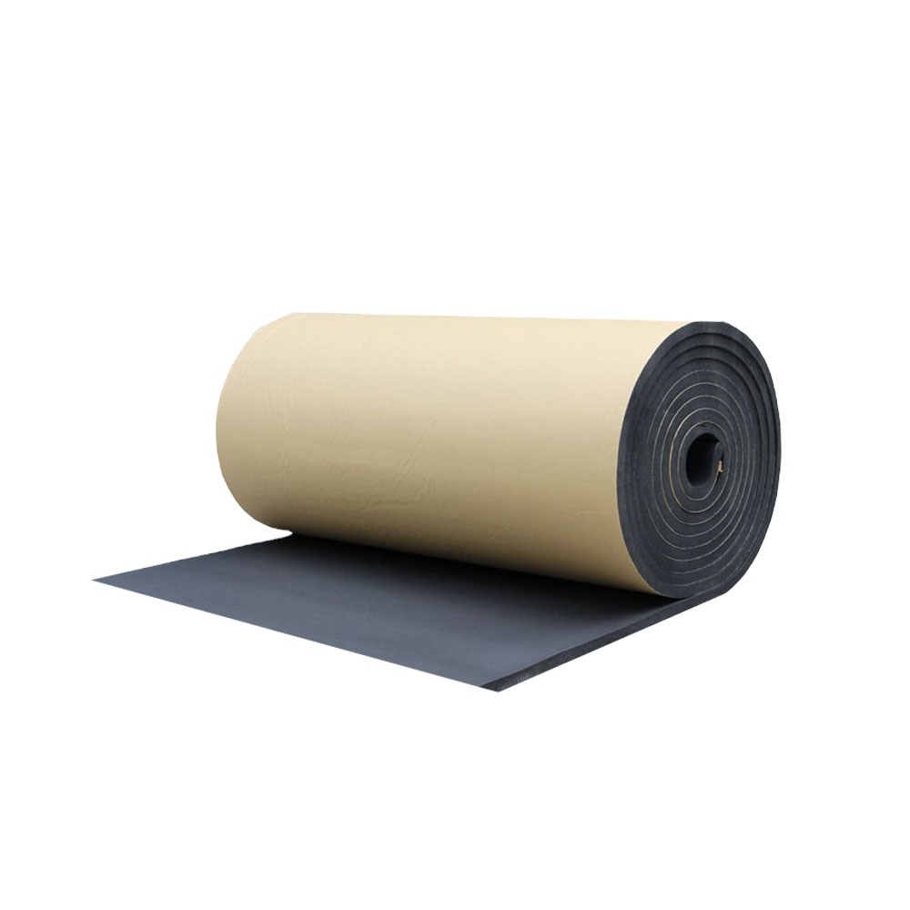 Self-adhesive Rubber Foam Sheets Insulation with Aluminum Foil aluminium foil thermal insulation foam sheet insulation foam roll