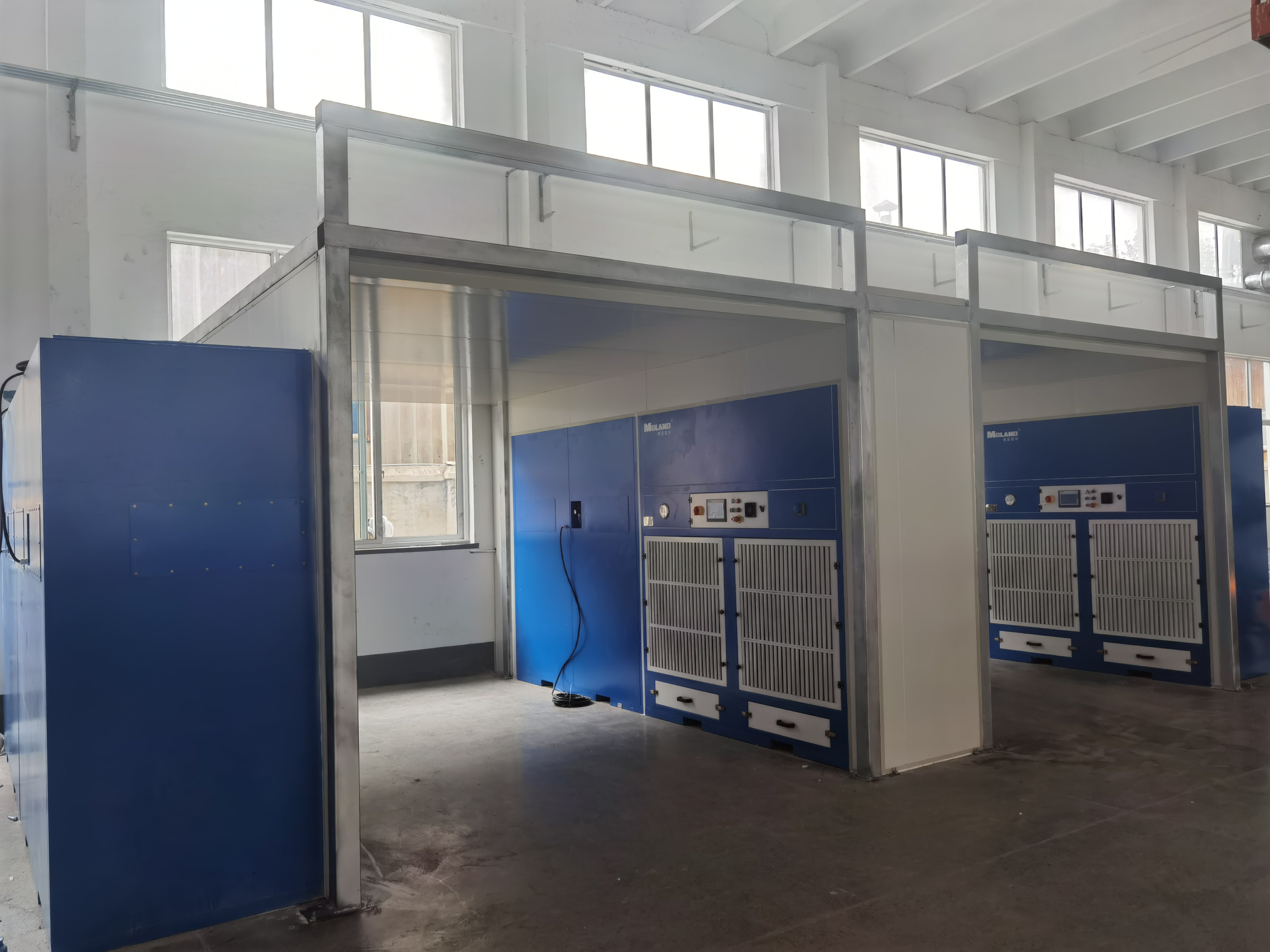 Polishing Grinding Room Dust Control Booths / Fume Cleaner / Dust Collector For Large Workpiece Grinding