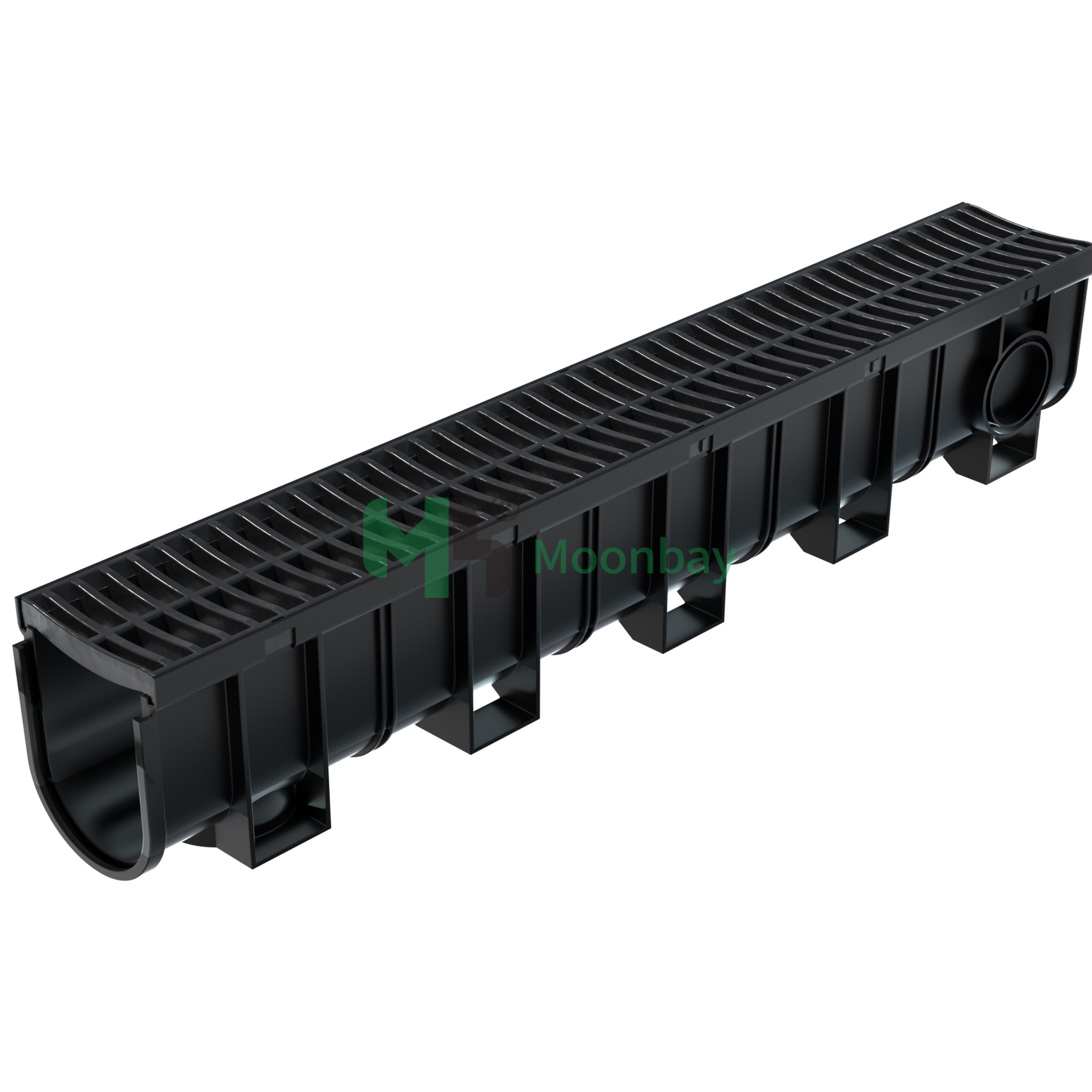 Drainage channel for driveway plastic channel polymer drain ditch grate drains