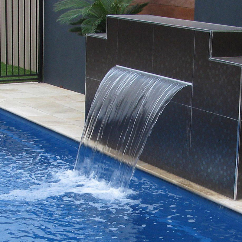 Customized  stainless corten steel pond artificial waterfall fountain spray curtain