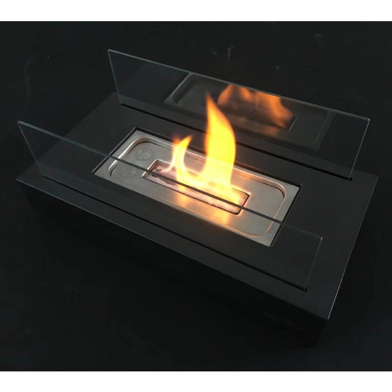 Compact bio ethanol modern design indoor and outdoor metal ethanol fireplace